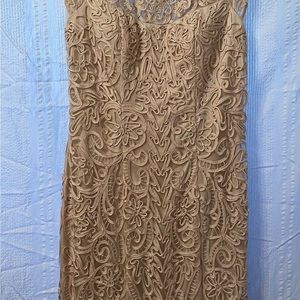 Size 4 Sue Wong cap sleeve sheath dress.  Lined. Side zipper.